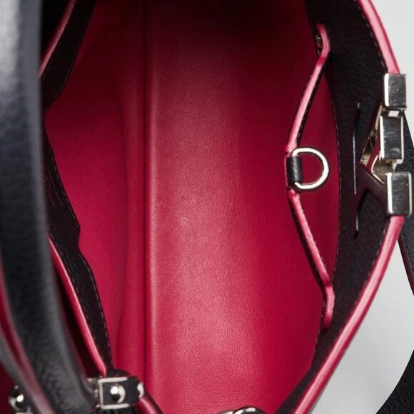 Louis Vuitton Cobalt/Fuchsia Taurillon Leather Capucines PM Bag - Picture 9 of 12